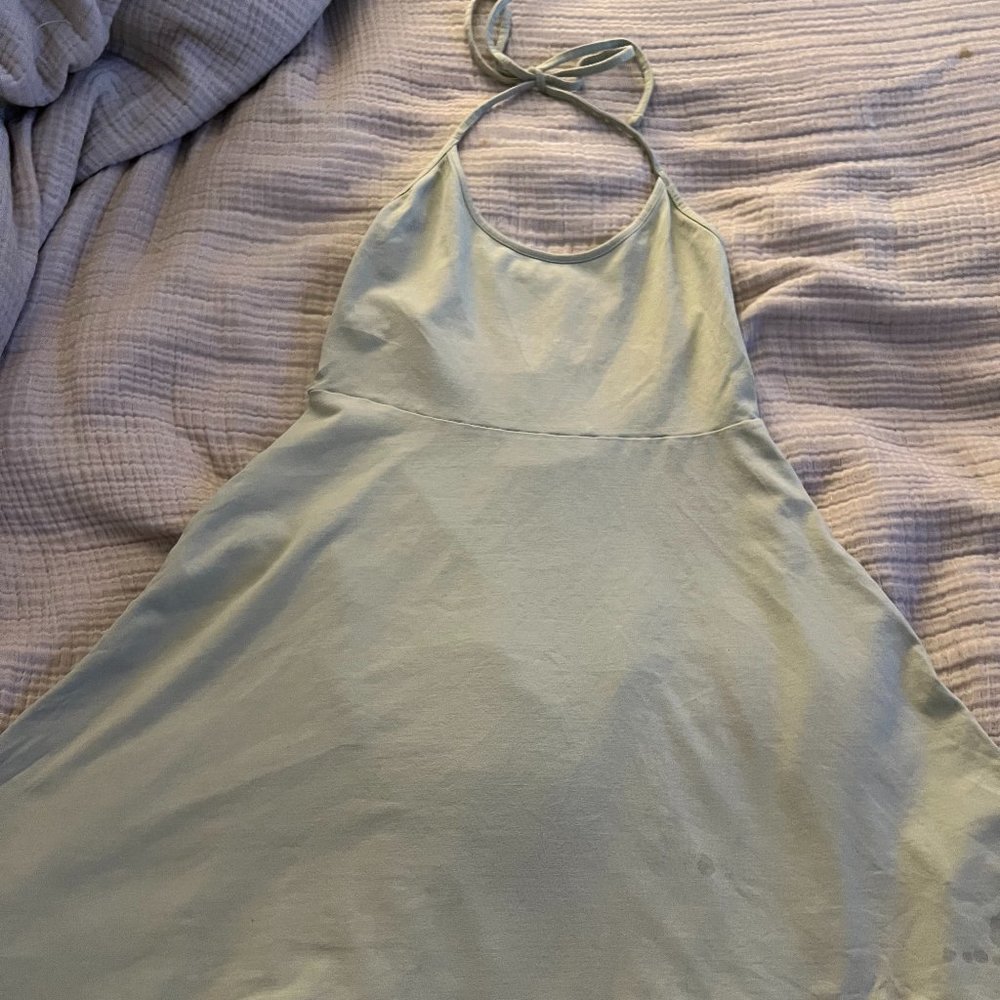 Pale Green Halter Dress (size M)